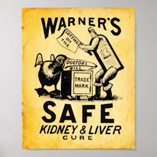 Vintage Medicine Print - Warner Safe Liver Cure
