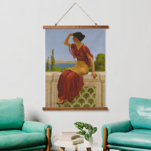 Vintage Mediterranean Sea View Classical Art Hanging Tapestry