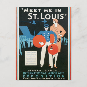 Vintage Meet Me In St.Louis Postcard