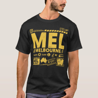 Vintage Melbourne MEL Airport Code Travel Day Retr T-Shirt