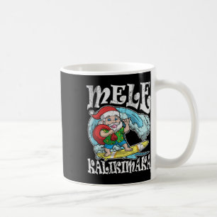 Vintage Mele Kalikimaka Santa Hawaiian Retro Chris Coffee Mug