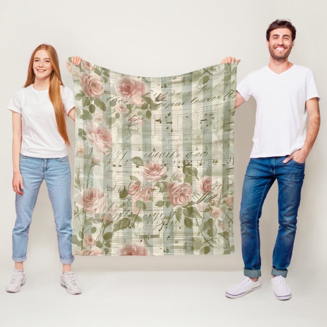 Vintage Melody Fleece Blanket (In Situ)