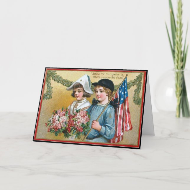 Vintage Memorial Day Greeting Card (Front)