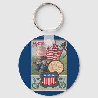 Vintage Memorial Day - One Country Key Ring