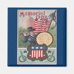 Vintage Memorial Day - One Country Magnet