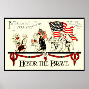 vintage memorial day poster V2 CUSTOMIZE FROM 8.99