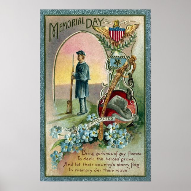 Vintage Memorial Day Tribute Poster (Front)