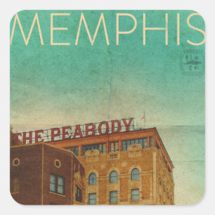 Vintage Memphis Square Stickers