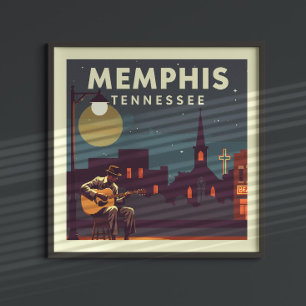 Vintage Memphis Tennessee Poster