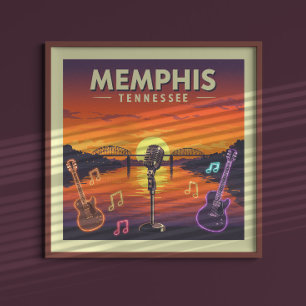 Vintage Memphis Tennessee Poster