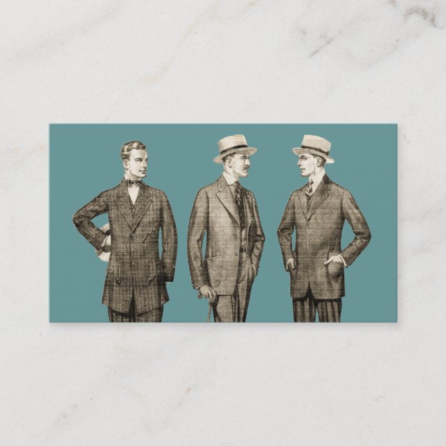 Vintage Men Business Card (Front)