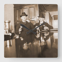 Vintage Men Drinking Beer Photo Saloon Bar 1890