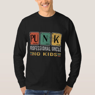Vintage Mens Punk Professional Uncle No Kids T-Shirt