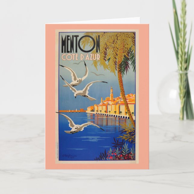 Vintage Menton CoTe D'azur Card (Front)