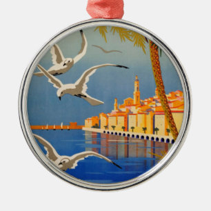 Vintage Menton CoTe D'azur Metal Tree Decoration