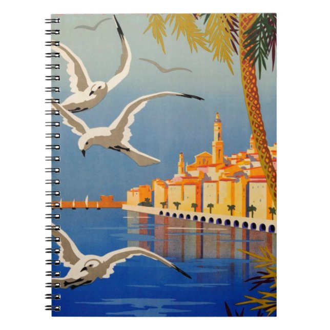Vintage Menton CoTe D'azur Notebook (Front)