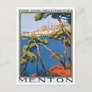 Vintage Menton France Postcard