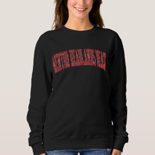 Vintage Mentor Headlands Beach Distressed Red Vars Sweatshirt