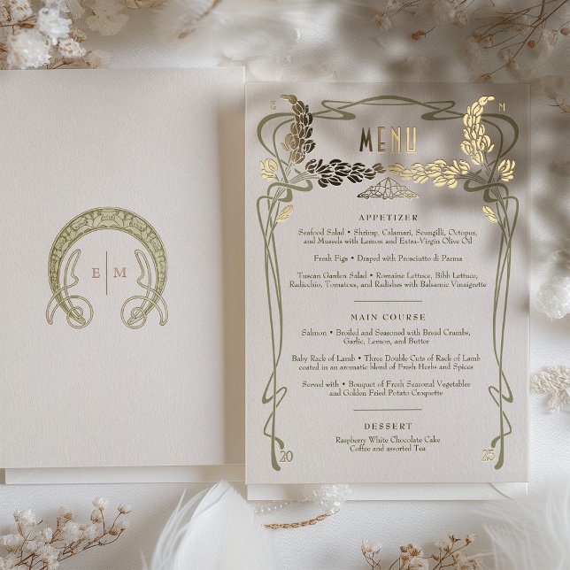 Vintage Menu Minimalist Art Nouveau (Creator Uploaded)
