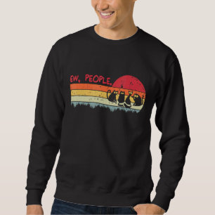 Vintage Meow Cat Ew People Cat Kitty Meow Sweatshirt