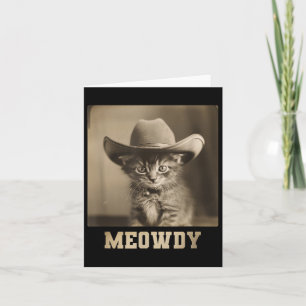 Vintage Meowdy Cat  Card