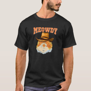 Vintage Meowdy Cat Howdy Rodeo Western Country Sou T-Shirt