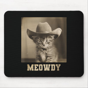 Vintage Meowdy Cat  Mouse Mat