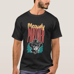 Vintage Meowdy Partner Cowboy Cat Vintage Howdy Co T-Shirt