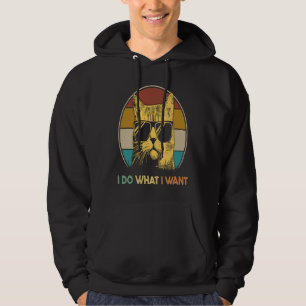 Vintage Meowy Cat 2023 cat i do what i want cat Hoodie