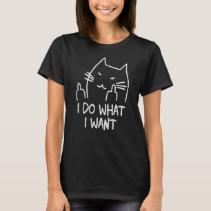 Vintage Meowy cat I do what I want with my cat Ca T-Shirt