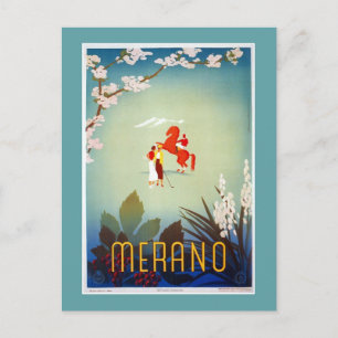 Vintage Merano Meran Italian travel Postcard