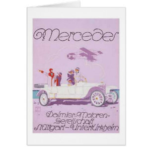 VIntage Mercedes Ad -Purple, Aeroplane
