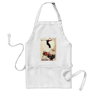 Vintage Mercedes Benz Ski Ad Standard Apron