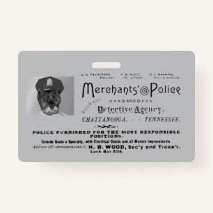 Vintage Merchants of Police ID Badge