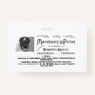 Vintage Merchants   Police    ID Badge