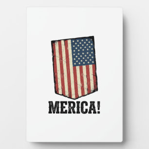 Vintage Merica Flag Patriotic Graphic Shirt_1 Plaque