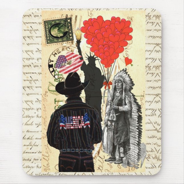Vintage Merica Mouse Mat (Front)