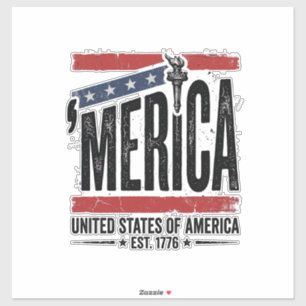 Vintage Merica Patriotic Distressed Shirt Design_1