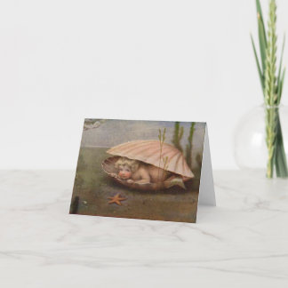 Vintage Mermaid Baby Note Card