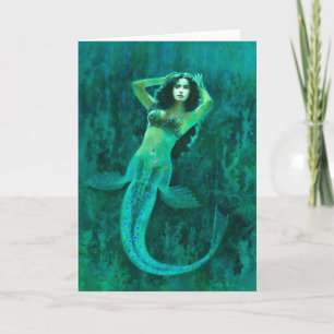 Vintage Mermaid Greetings Card