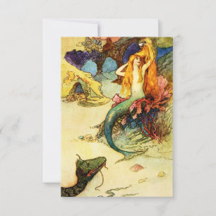 Vintage Mermaid Invitations