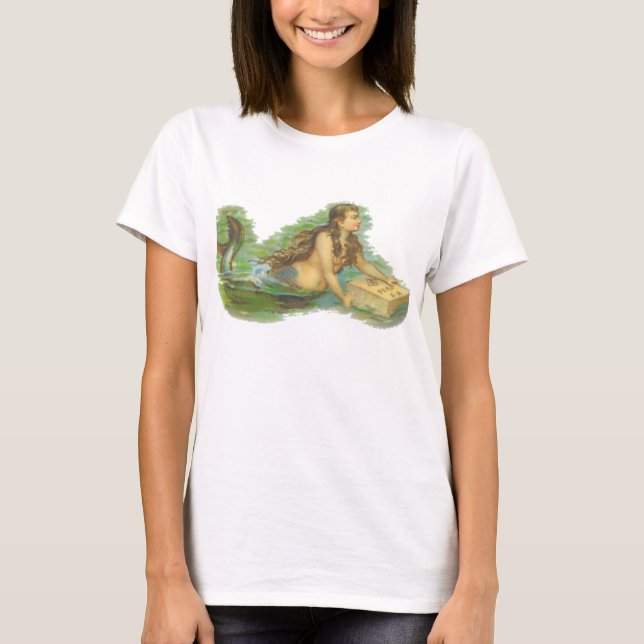 VINTAGE MERMAID LADIES' BURN OUT T-SHIRT (Front)