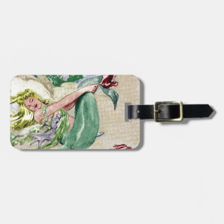 Vintage Mermaid Luggage Tag