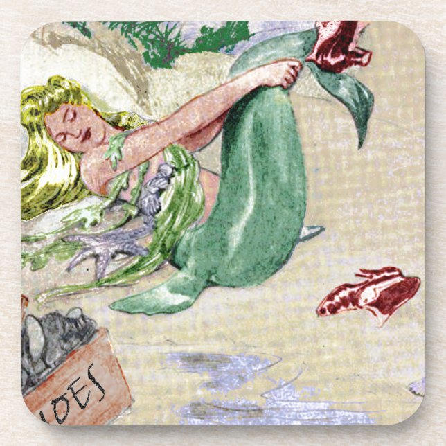 Vintage Mermaid Merchandise Coaster (Front)