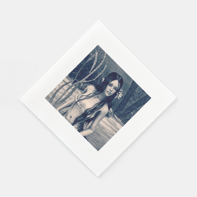 Vintage Mermaid Napkin (Corner)