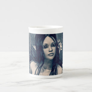 Vintage Mermaid Old Photo Fantasy Art Bone China Mug