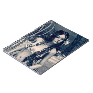 Vintage Mermaid Old Photo Fantasy Art Notebook