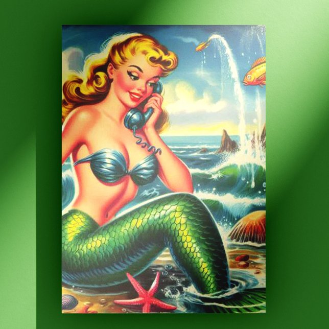 Vintage Mermaid Pin Up Postcard (Creator Uploaded)