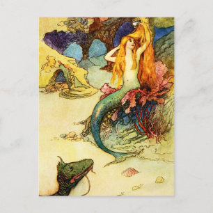 Vintage Mermaid Postcard