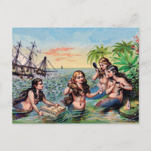 Vintage Mermaid Postcard